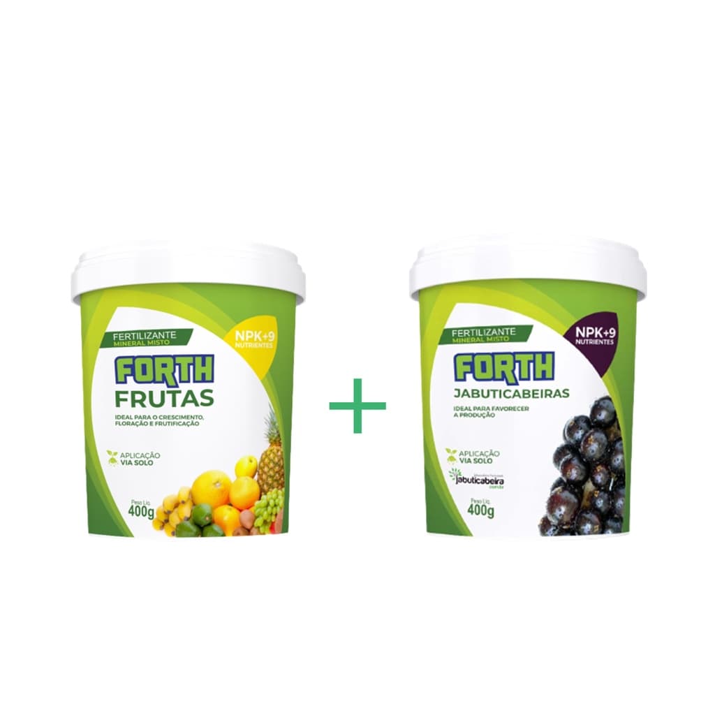 Adubo Forth Frutas 400g + Jabuticabeira 400g adubo via solo