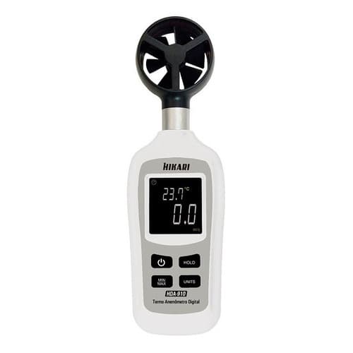 Termo Anemômetro Digital Profissional Hikari HDA-910 - Portátil com Função de Termometro e Anemometro.