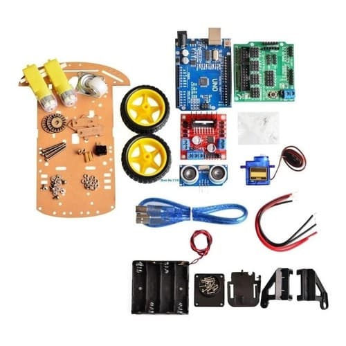 Kit Robótica Carro Iniciante Kit Completo Compatível Arduíno