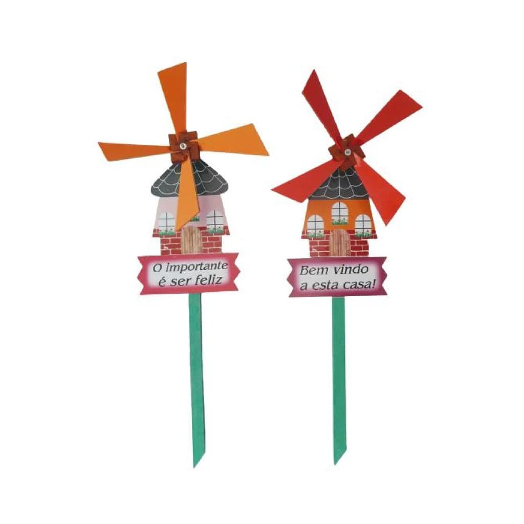 Cata vento moinho kit C/3 Unidade para decoração de jardim ,jardim de inverno e vasos GIRA CONFORME O VENTO