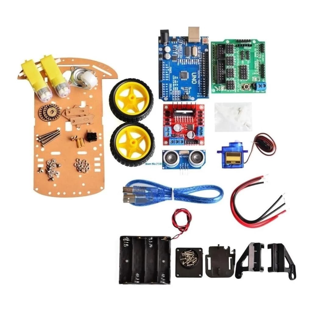 Kit Robótica Carro Iniciante Kit Completo Compatível Arduíno