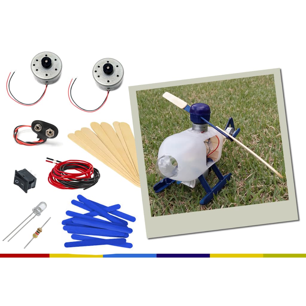 Helicóptero Elétrico DIY - Kit Robótica Educação Maker