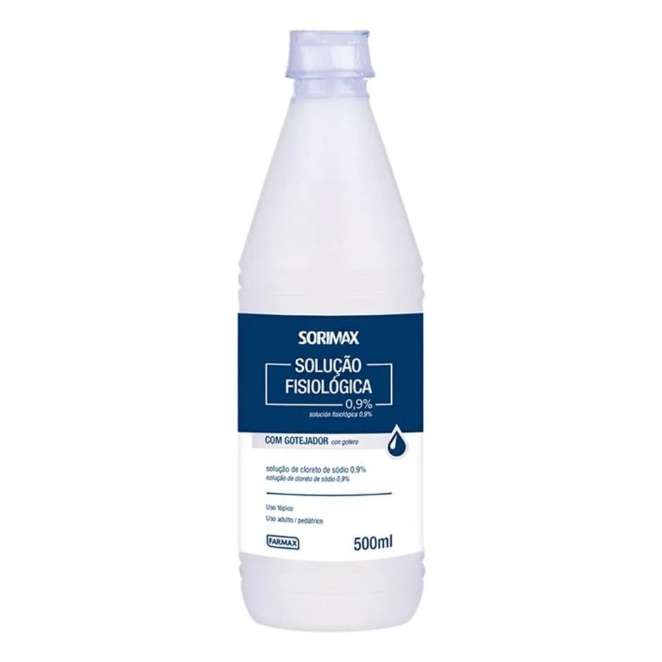 Soro Fisiológico Farmax Sorimax 500ml Higienização Gotejador