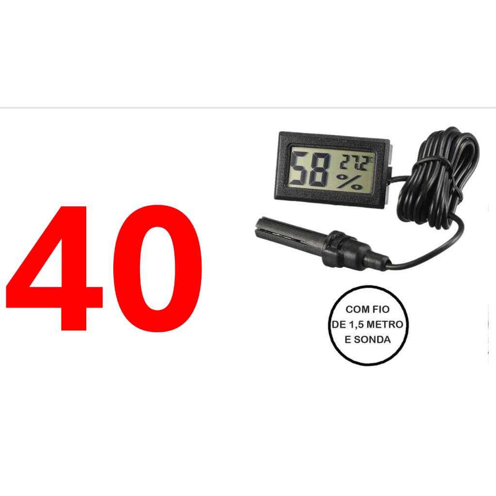 Termômetro Higrômetro Termo-higrômetro Digital [40 unidaes]