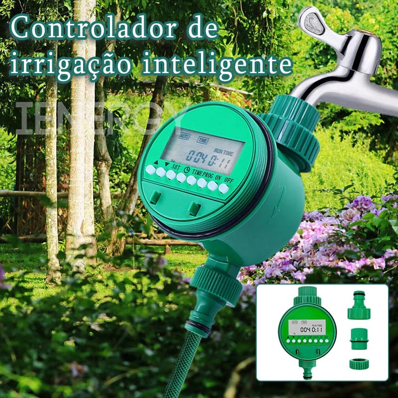 Controlador De Irrigação Automático Jardim Rega Temporizador Display Lcd Aspersor