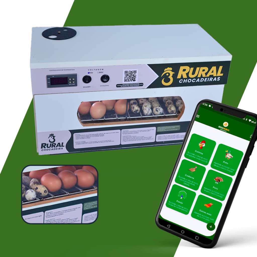 Chocadeira Automatica De Ovos 50 A 55 +ovoscopio+ APP de BÔNUS