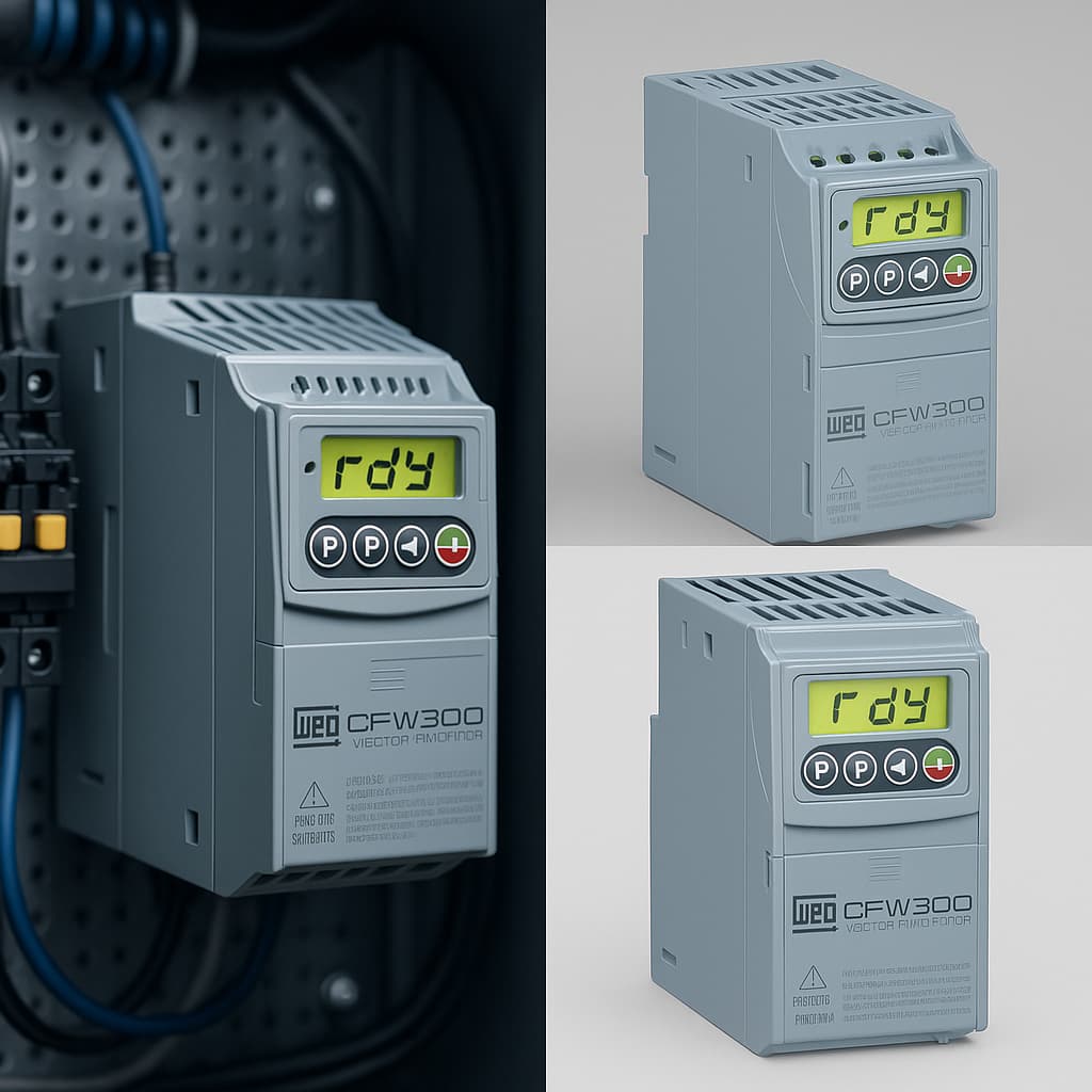 Inversor de Frequência WEG CFW300 5cv 220v 15,2a Com Entrada Trifásica e Saída Trifásica