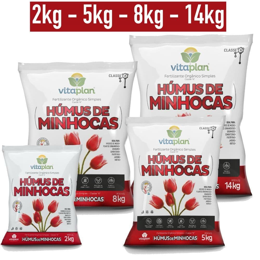 Fertilizante Vermicomposto Húmus De Minhoca VITAPLAN