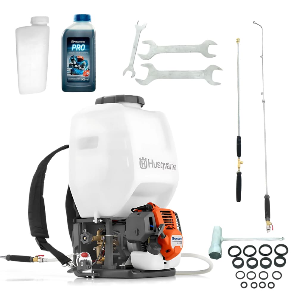 Pulverizador Husqvarna 321s25 Motorizado a Gasolina Costal 25 Litros + Óleo 2 tempos Original com NF