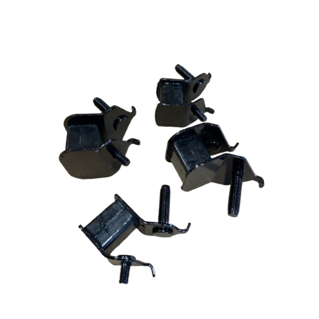 Kit de montagem de amortecedor preto com parafusos
