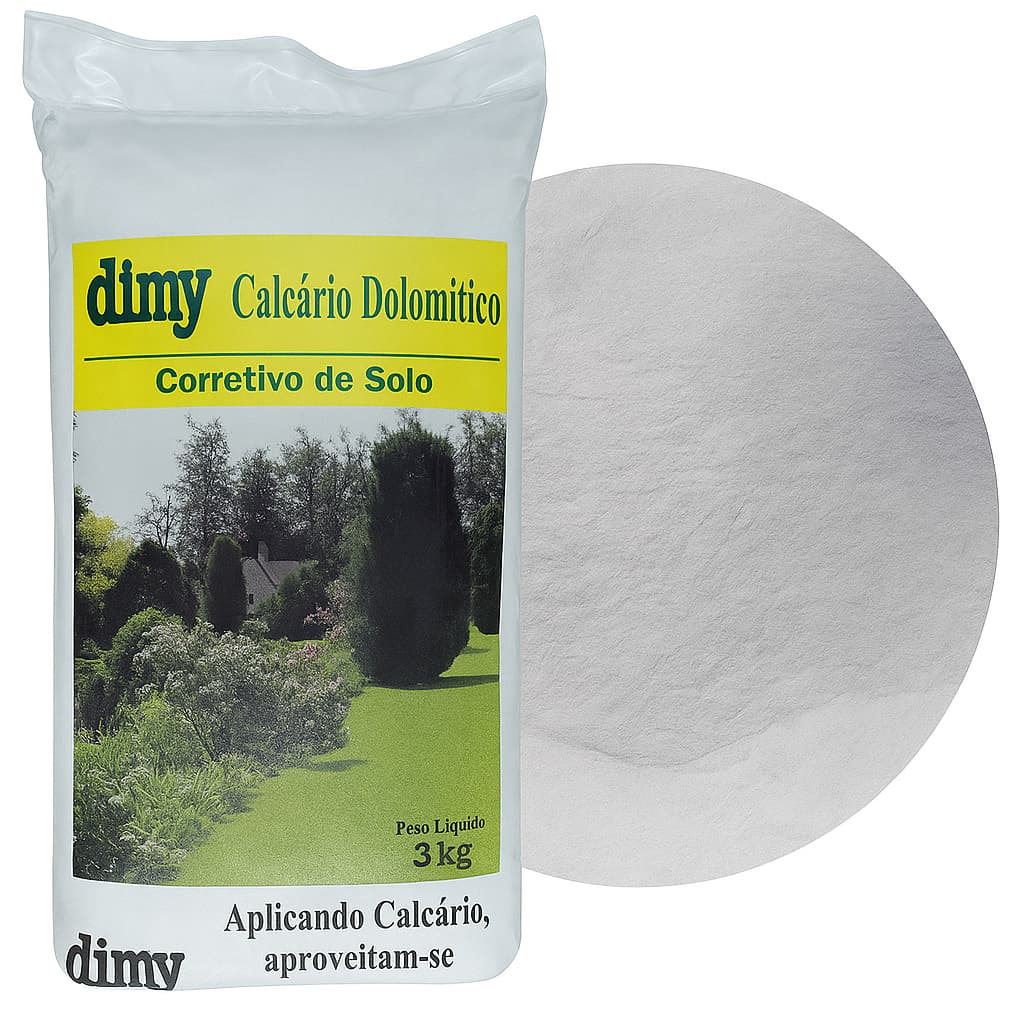 Calcário Dolomítico 3kg Dimy Calcário Para Acidez Solo