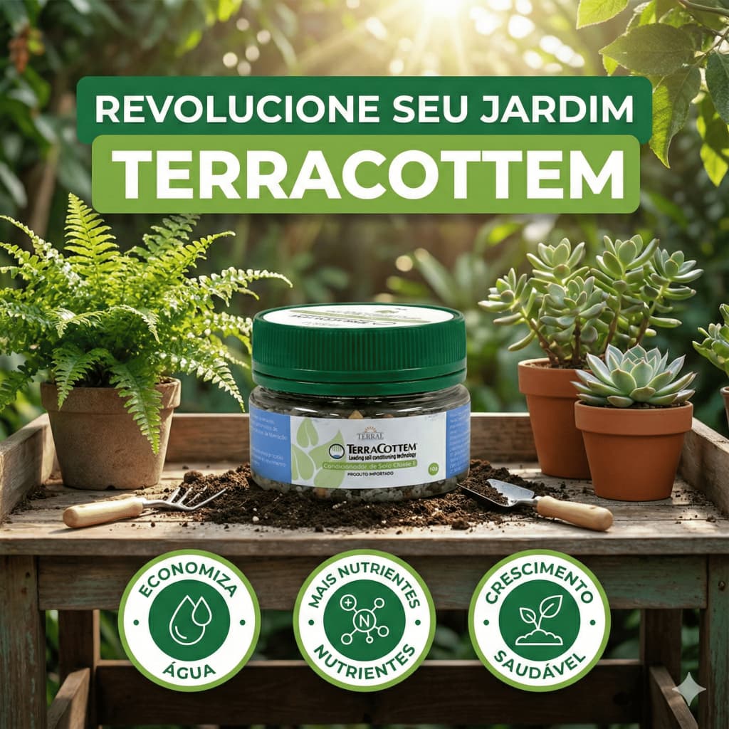 Adubo TerraCottem Condicionador de Solo – Crescimento Rápido e Raízes Fortes - Polímeros, Nutrientes e Bioestimulantes