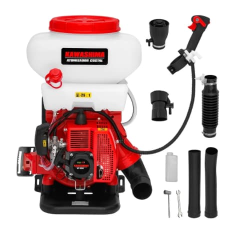 Pulverizador a gasolina Kawasakima 14L com acessórios