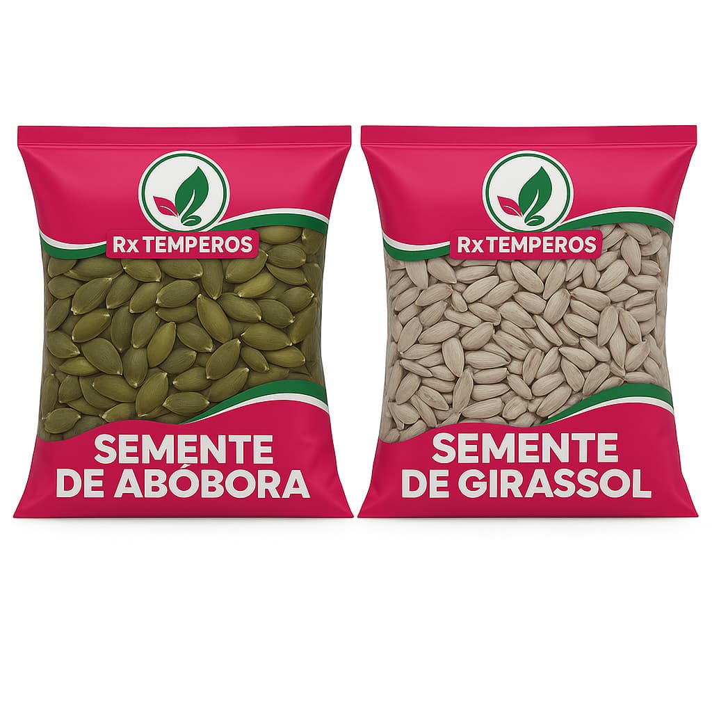Kit Semente de Abóbora e Semente de Girassol Premium 1kg