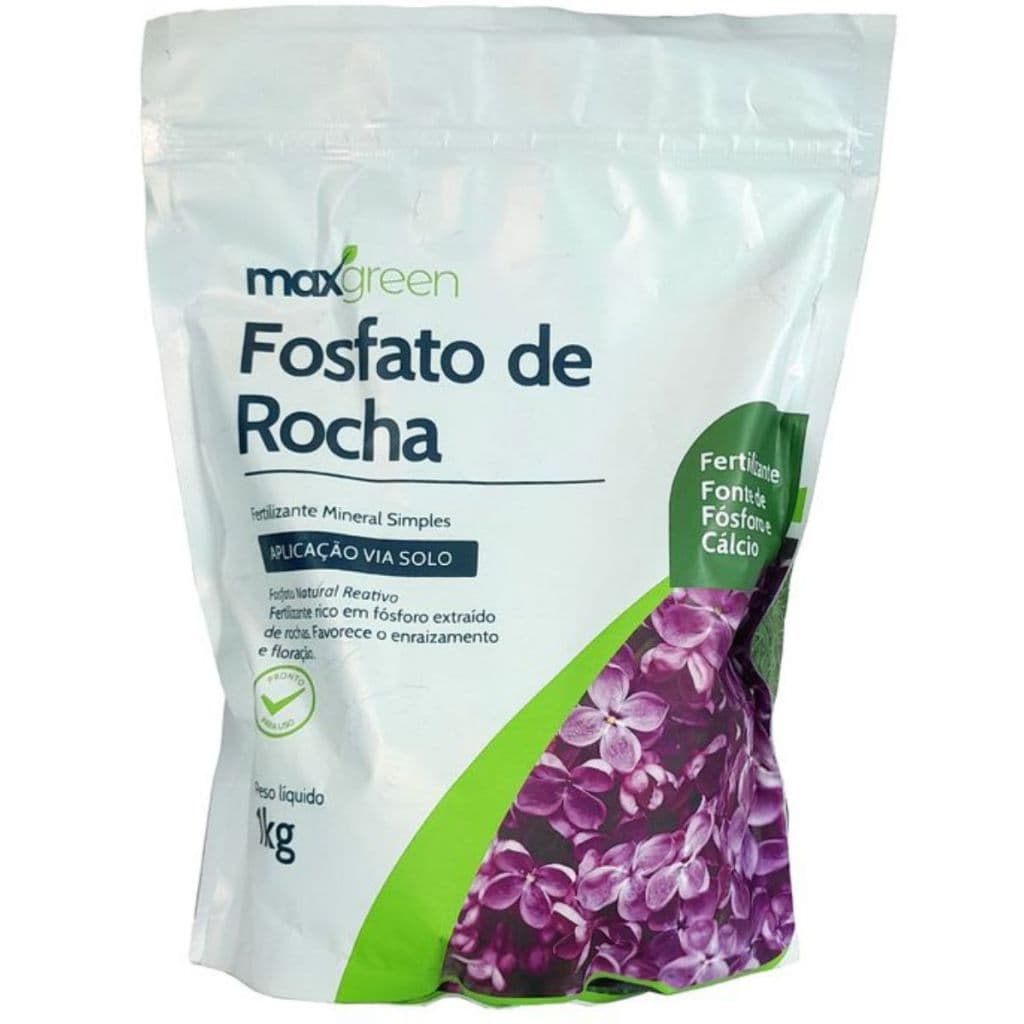 Fertilizante Adubo Natural Fosfato De Rocha 1kg - MaxGreen