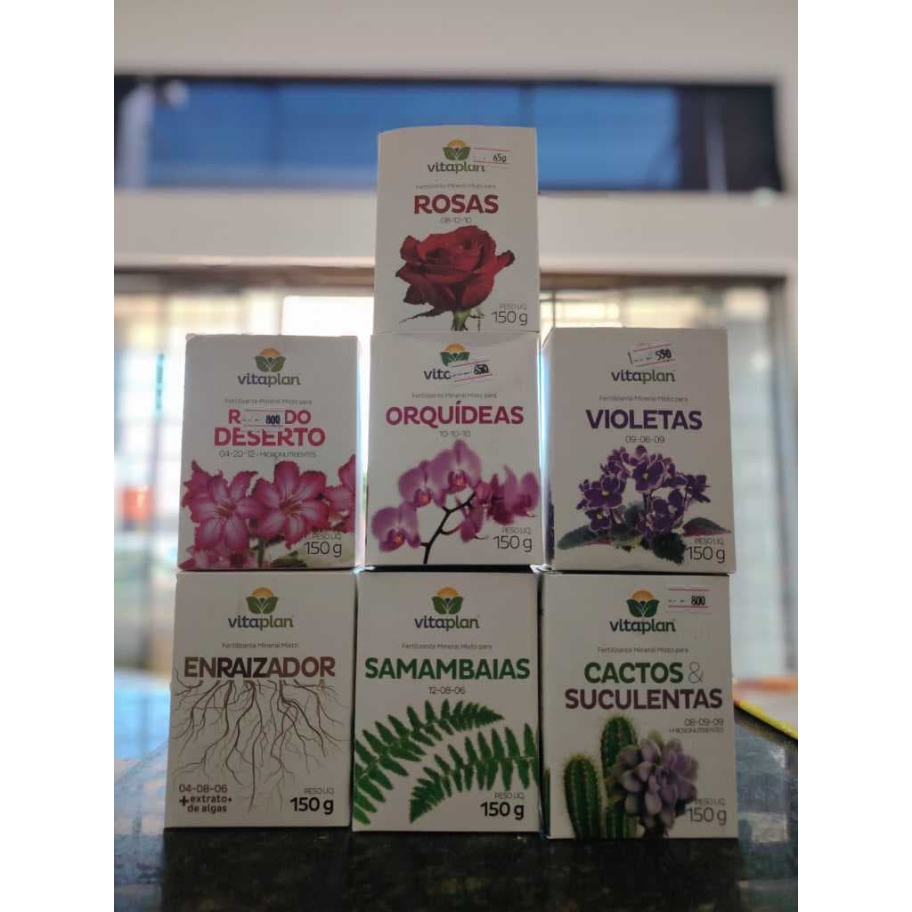 Saco de fertilizante Vitaplan para rosas, orquídeas, violetas, razão do deserto, samambaias e cactos