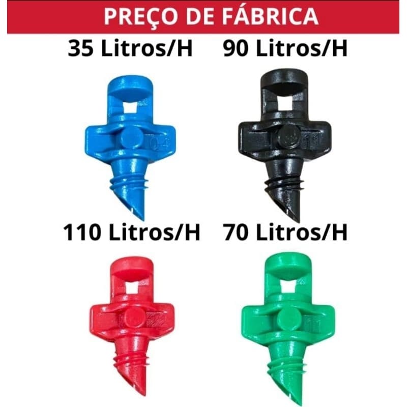 500  Un Microaspersor 360° Spray Jet Estático P/ Irrigação