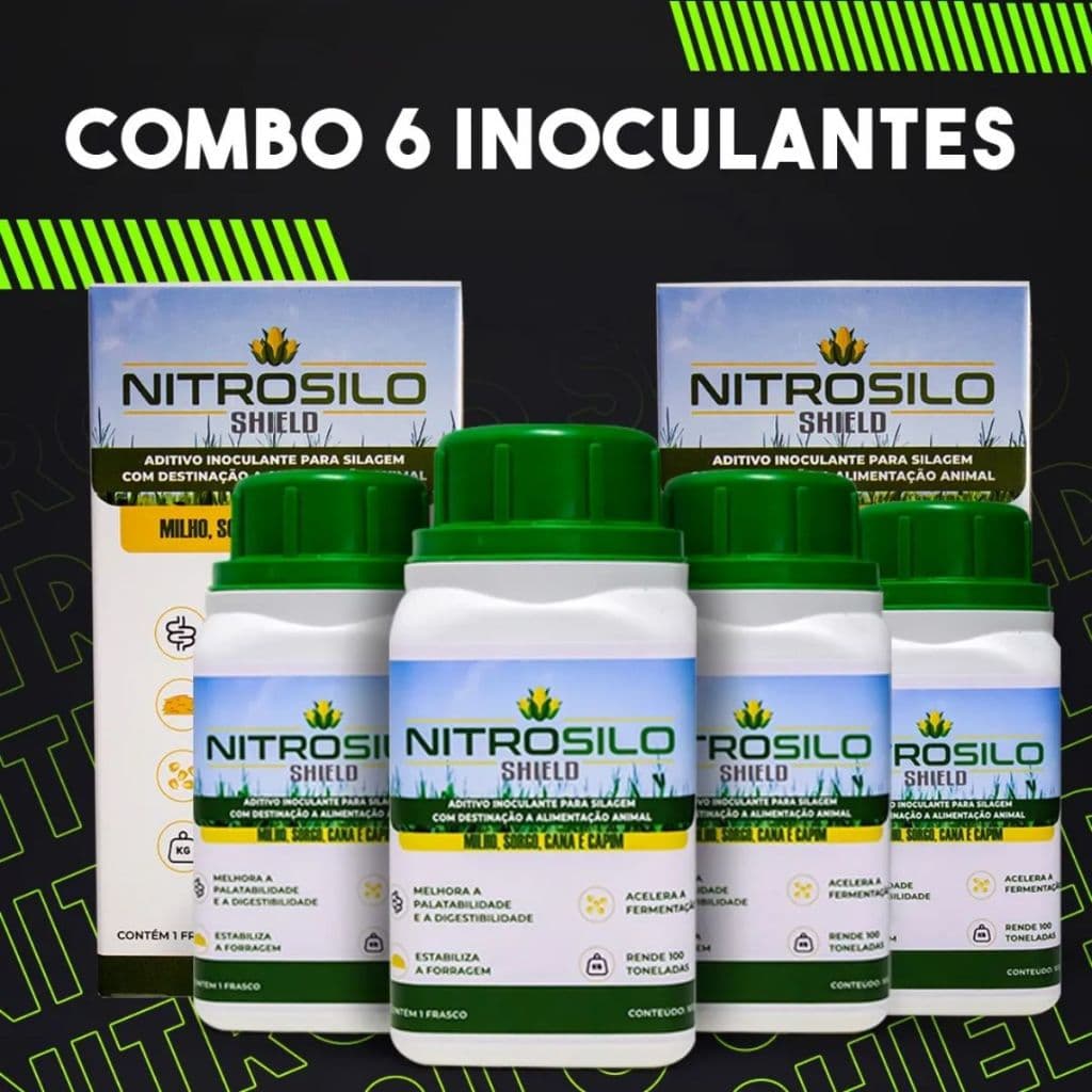 6 Unidades Nitro Silo Inoculante Biológico para Silagem Milho, Capim, Sorgo Brs-capiaçú Agro  Oferta