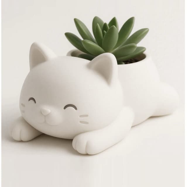 Vaso de planta gatinho fofo, vaso de gato fofo, vaso para pequenas plantas, vaso de planta gato