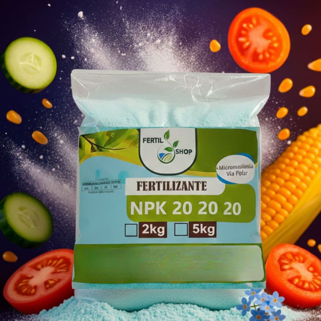 Fertilizante NPK 20 20 20 + Micros em saco plástico transparente