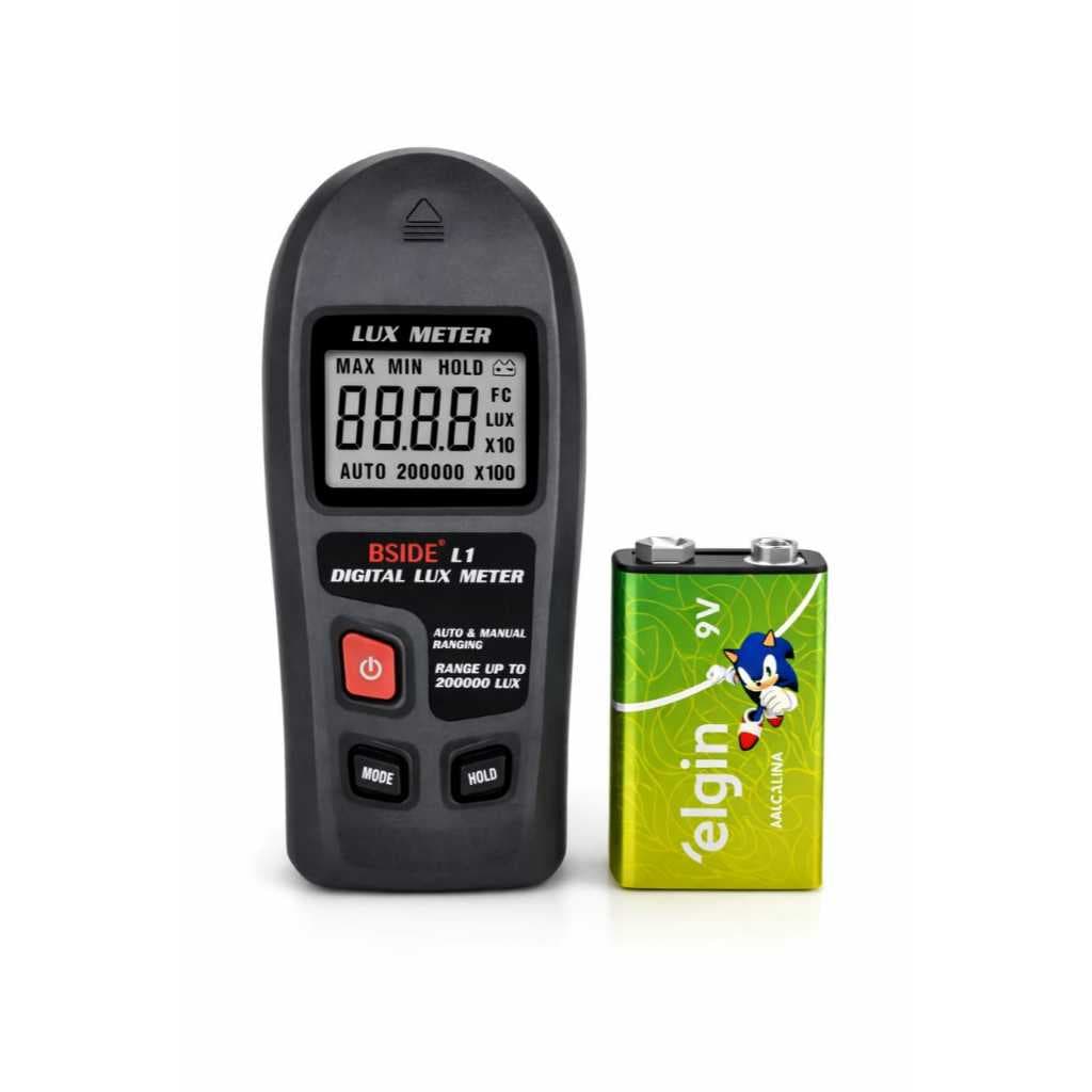 Luxímetro Digital Luminosidade Medidor Fluxo Luminoso Luz + Bateria