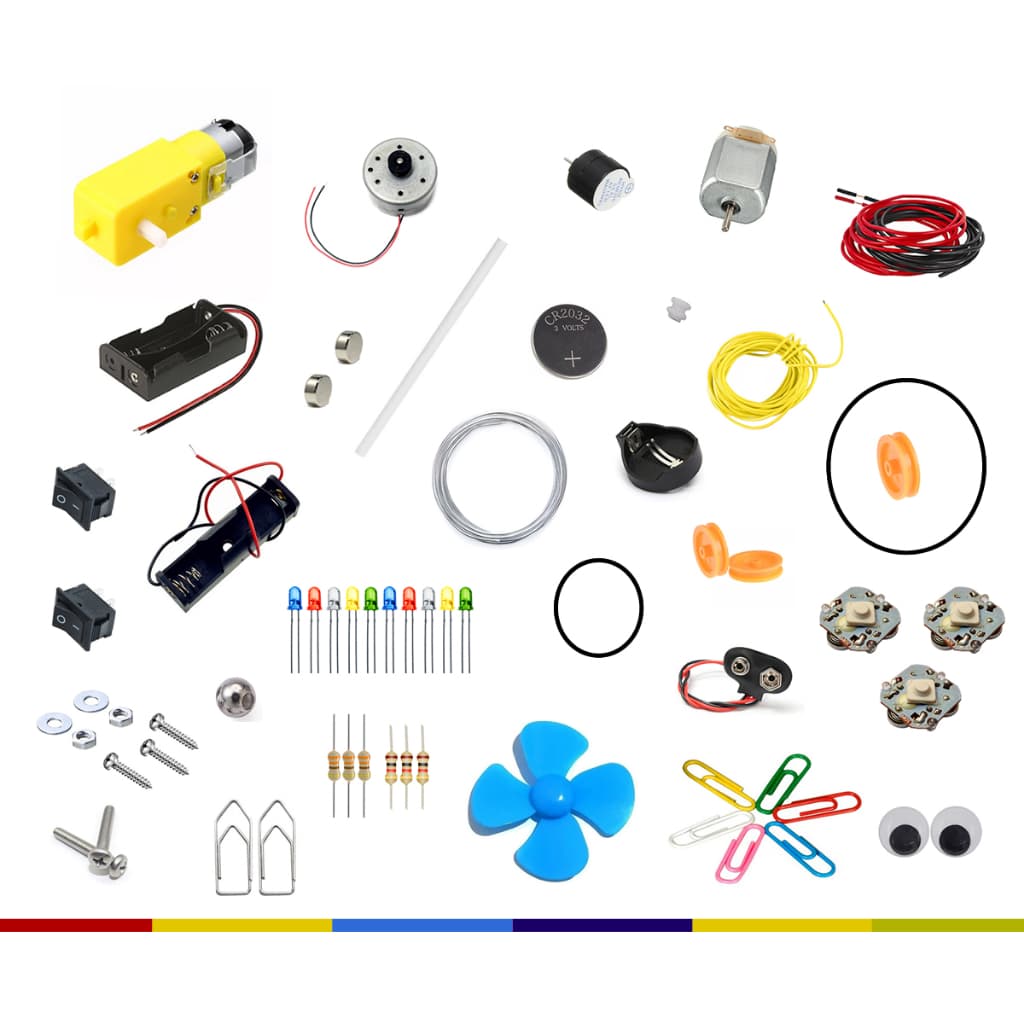 Kit Robótica Educação Maker - Componentes eletroeletrônicos para montagem de robôs e protótipos criativos
