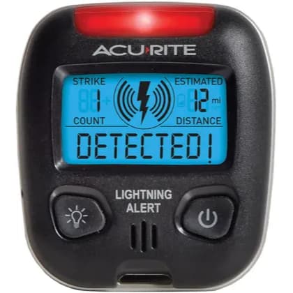 Acurite 02020 Detector Raios Portátil De Bolso Com Clipe Até 40km 1.5v