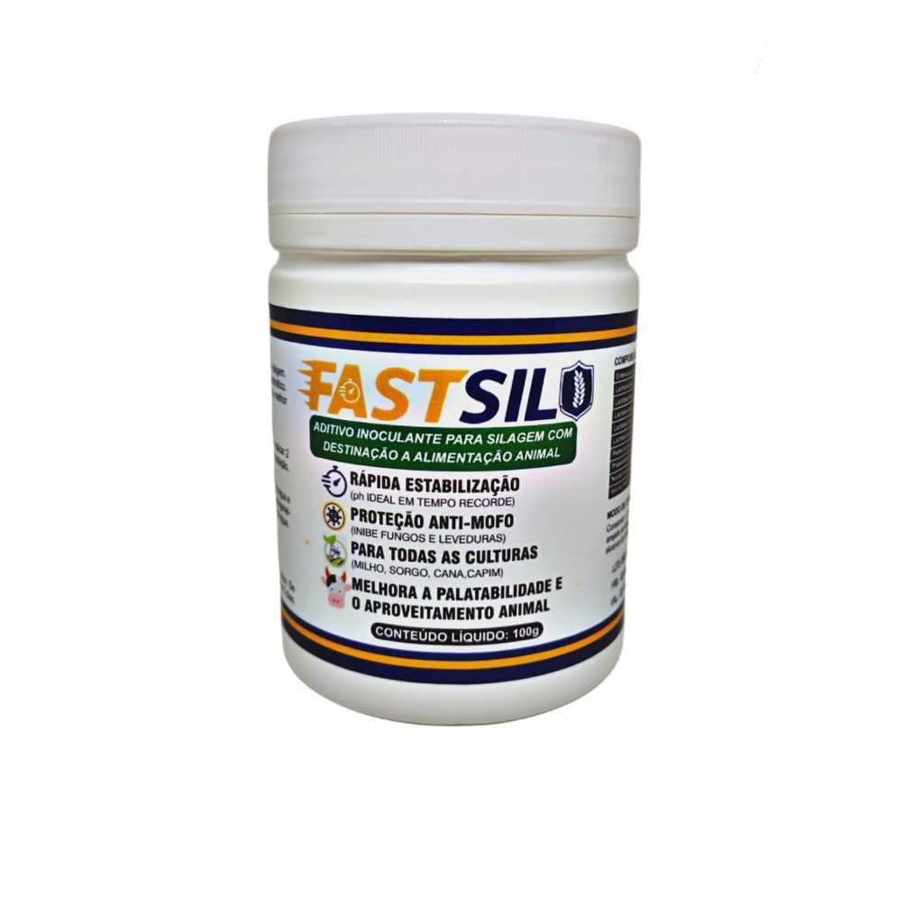 FastSilo 100g  Inoculante Premium para Silagem Trata até 100 Toneladas.  Mais Qualidade, Menos Perdas e Máxima Nutrição