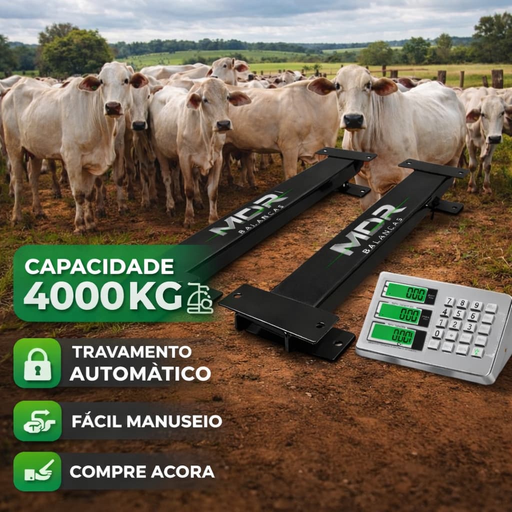Balança para gado 4000kg -  60cm  - Robusta e precisa.