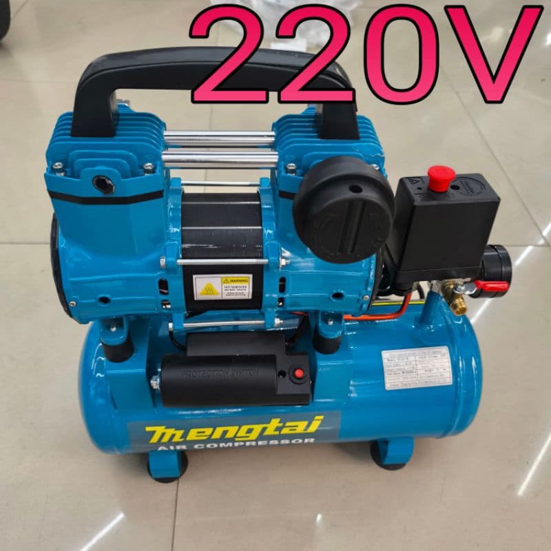 Compressor de ar portátil, compressor de ar pequeno de 220V, bomba de ar silenciosa e sem óleo, bomba .