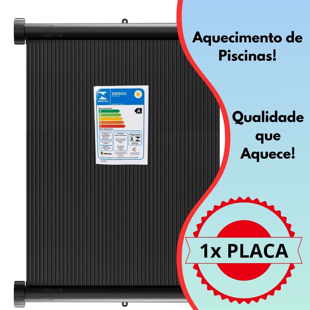 Aquecimento Piscina Placa 3m por 0,50m Aquecimento Solar Coletor Solar