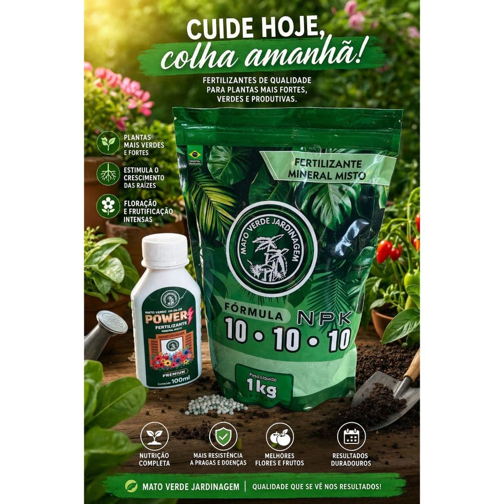 FERTILIZANTE MINERAL MISTO 10.10.10 + POWER FERTILIZANTE KIT MATO VERDE