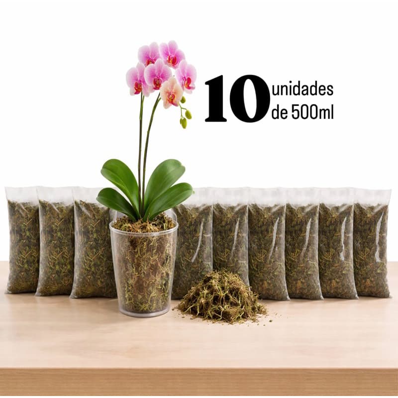 Substrato Desidratado Musgo Verde 10 Unidades de 500ml Substrato
