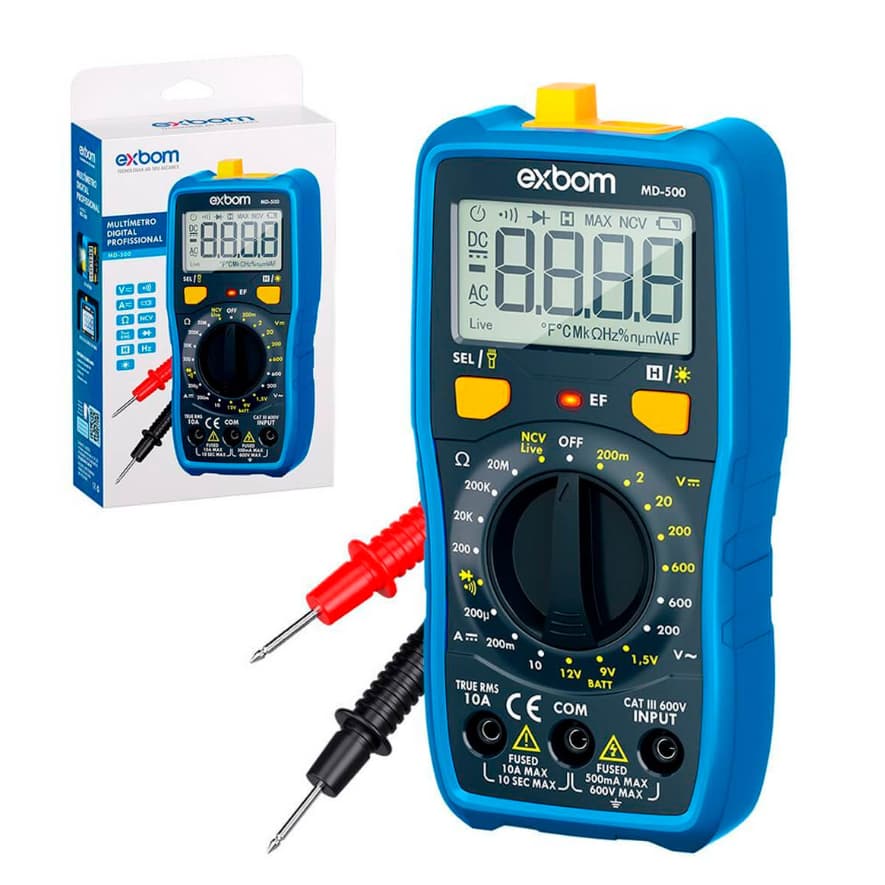 Multimetro Digital Multimetro Profissional Multimetro True RMS Multimetro CAT III Multimetro NCV Testador Eletrico Multi