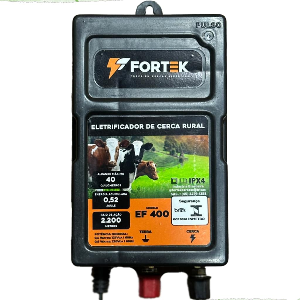 Aparelho De Choque Elétrico Eletrificador Cerca Eletrica Rural 40km Fazenda
