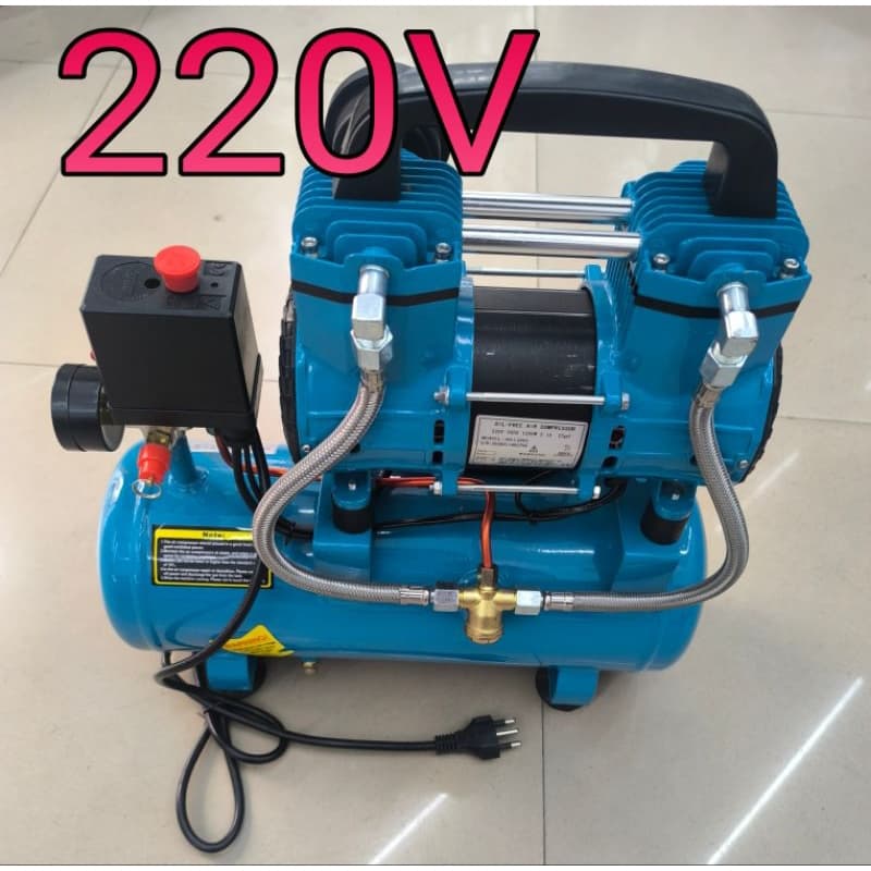 220 V Compressor de ar portátil, compressor de ar pequeno , bomba de ar silenciosa e sem óleo