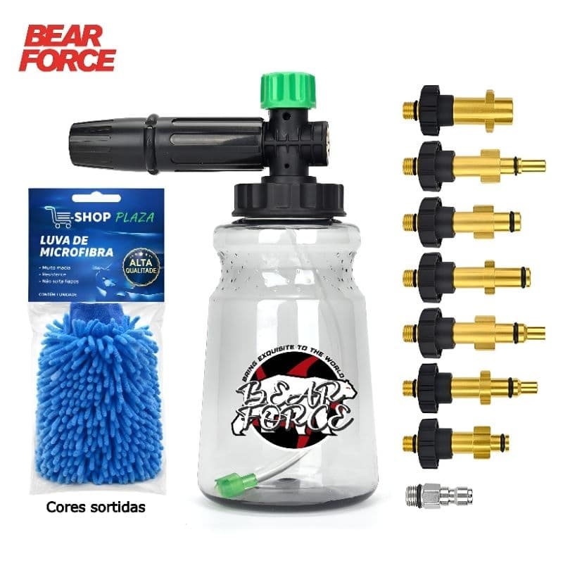 Lança de espuma neve gerador canhão snow foam spray lavadora de pressão conector rápido