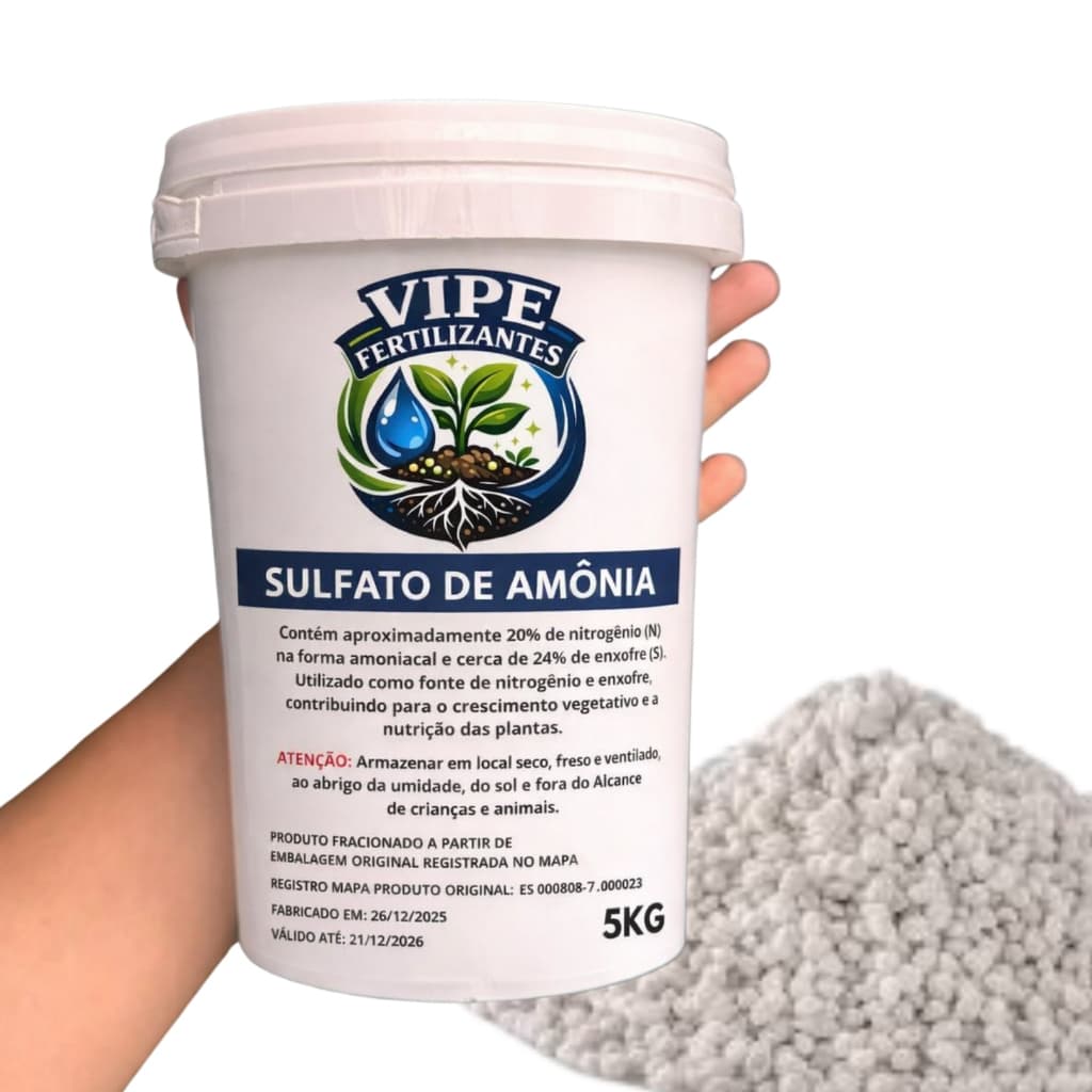 Fertilizante Sulfato De Amônio Granulado - BALDE 5 Kg