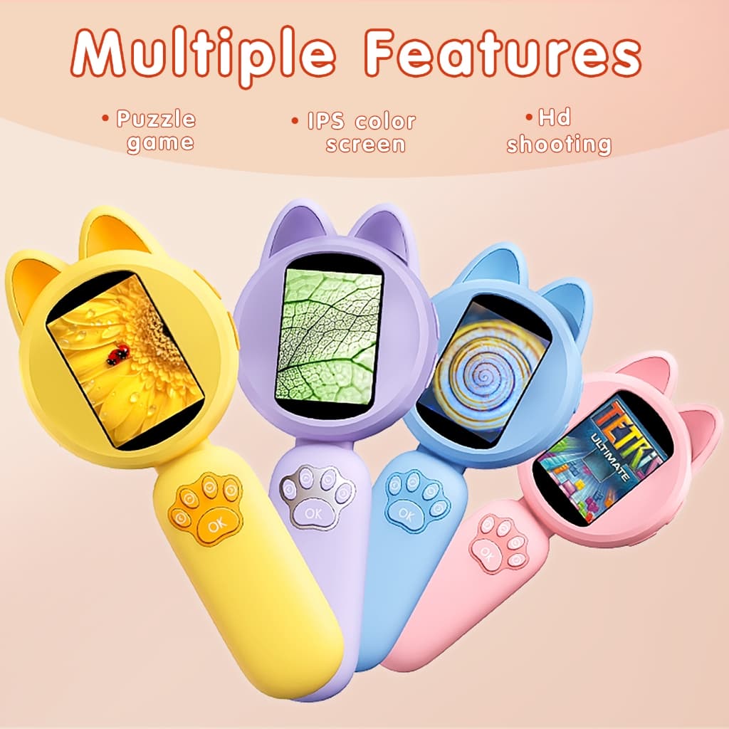 Microscópio Para Crianças 2 " Tela IPS Microscópios Digitais Portáteis HD Bolso Portátil Mini Câmera De USB Com LED Educ