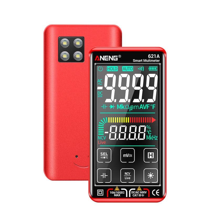 ANENG 621A Multímetro Digital Inteligente Tela De Toque Multimetro Testador Transistor 9999 Contagens True RMS Faixa Aut