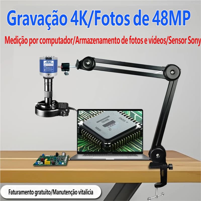 Yizhan HD 1080P 4K Digital Microscópio HDMI USB VGA Microscópio Camera 150X Zoom Microscópio Suporte Para Solda