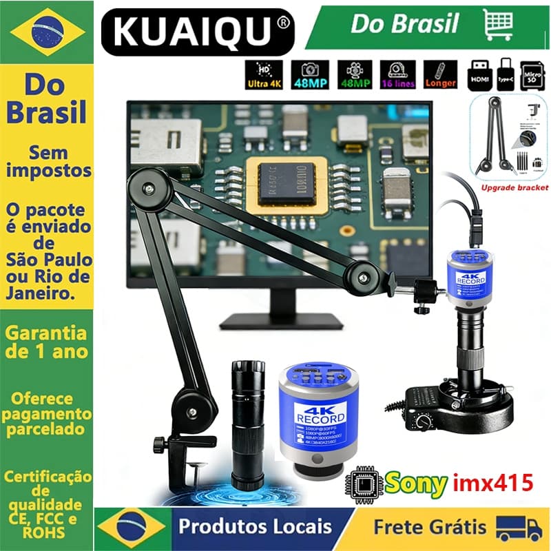 Microscópio Digital YIZHAN , Câmera De Microscópios De Vídeo Industrial HDMI VGA De 48MP/13MP1080P , Lente De Montagem C