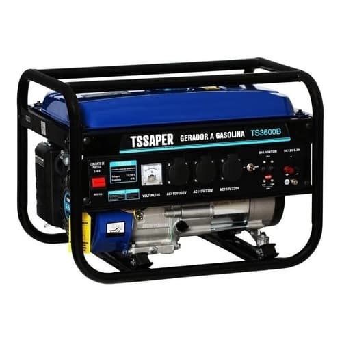 Gerador de energia a gasolina portátil TSSAPER 3,5kva monofásico com tecnologia AVR 110v/220v