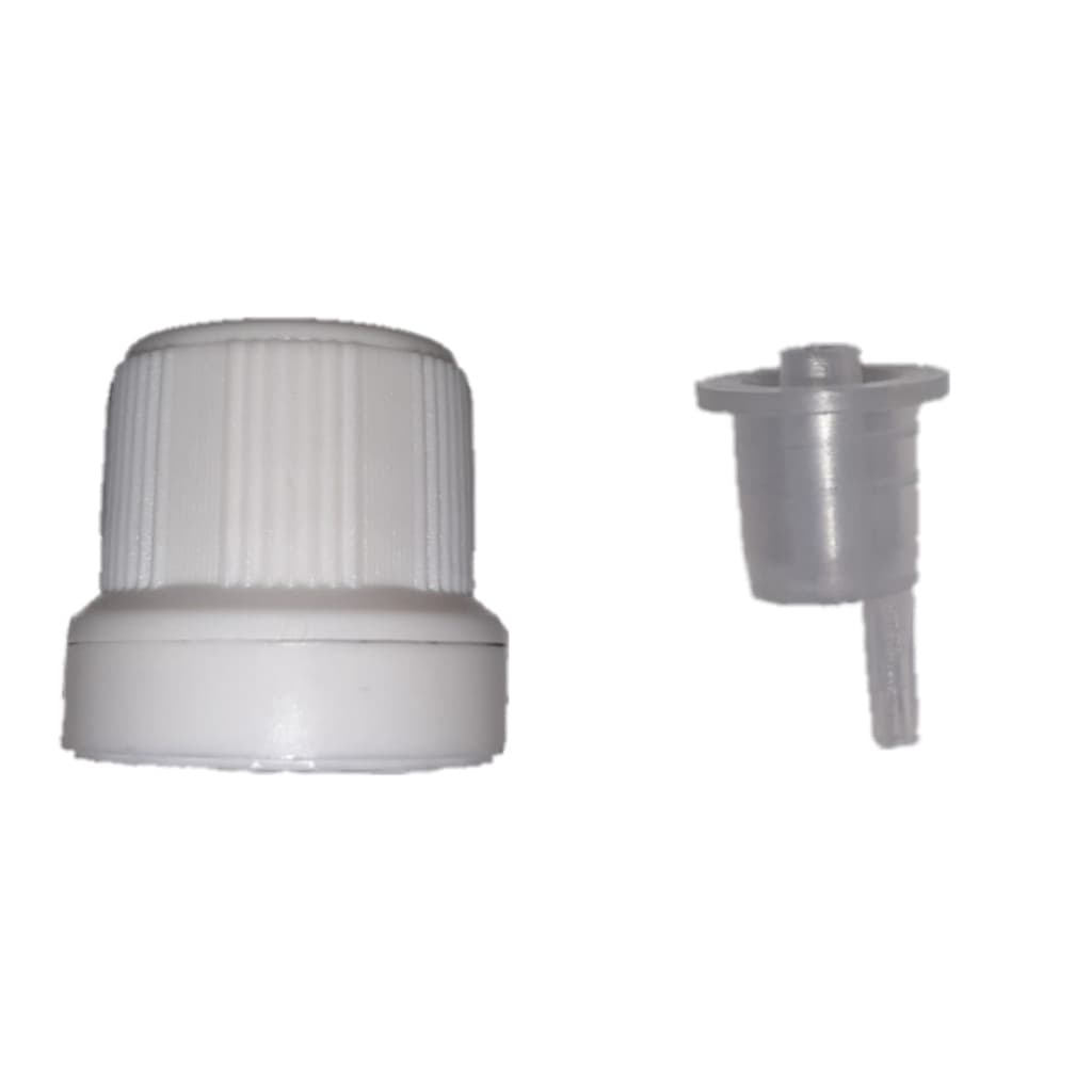 Tampa Lacre Branco De 18mm Com Gotejador kit 20 unidades
