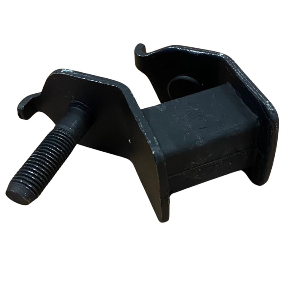 Suporte de montagem preto com porca e parafuso