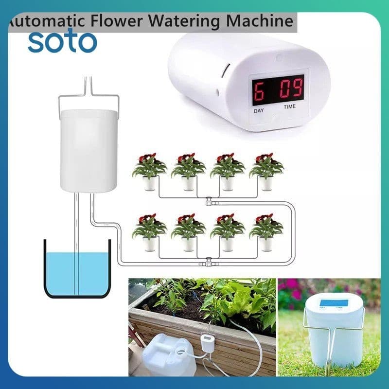 SOTO 2/4/8/16 Controlador De Bomba De Rega Automática De Cabeça Flores Plantas Dispositivo De Irrigação Por Gotejamento Por Aspersão Doméstica Sistema De Temporizador De Bomba Dispos