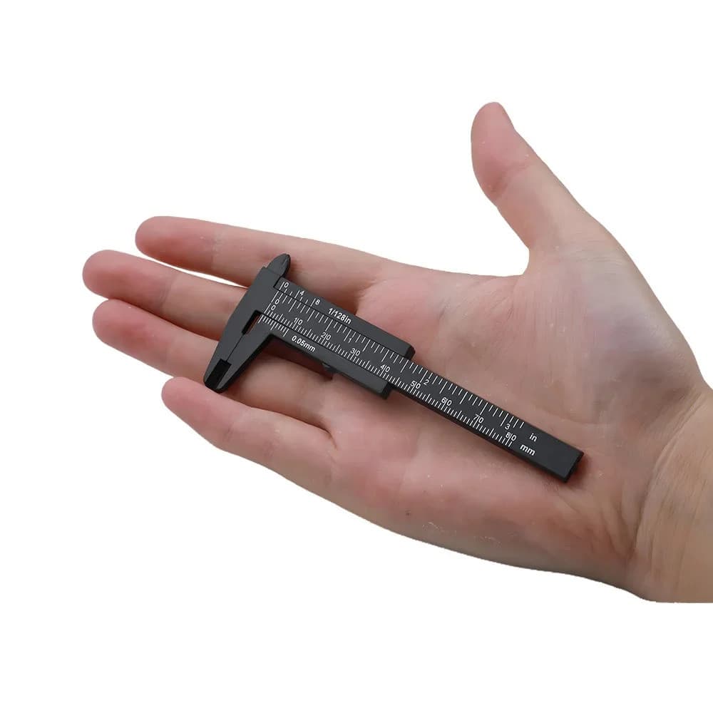 Mini Paquímetro de Plástico com Escala Dupla de 0-80mm, Régua de Medição, Paquímetros para Estudantes, Ferramenta de Med