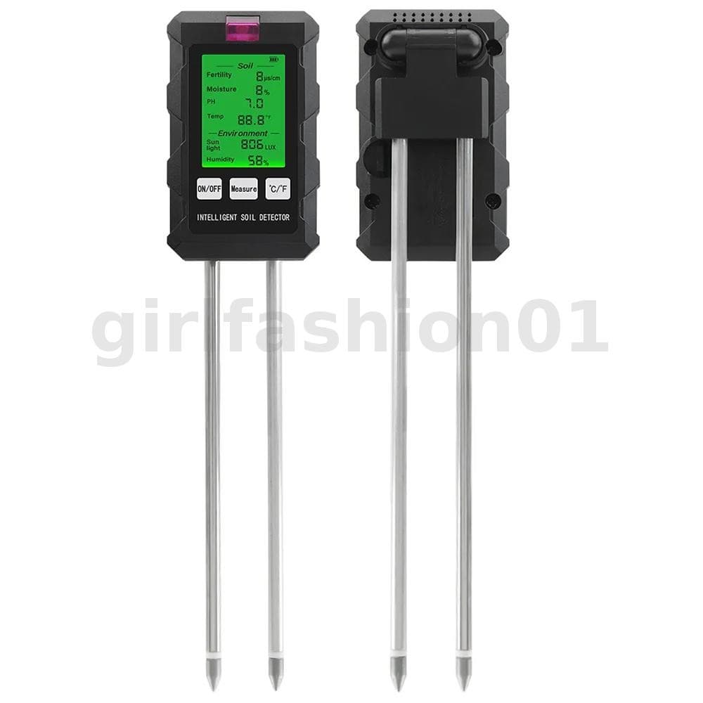 6 Em 1 Testador Digital De Solo Medidor De PH Umidade Do Luz Solar Temperatura Monitor Jardim Analisador