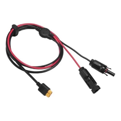 Cabo conector Mc4 XT60i preto e vermelho, 2,5m, para gerador e painel solar