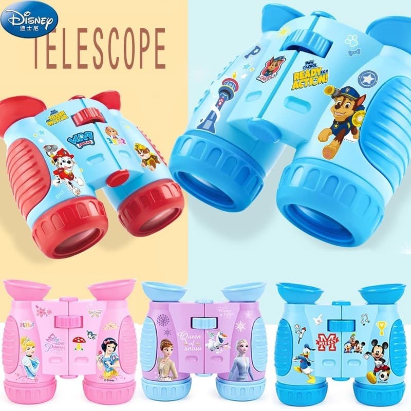 Disney telescópio infantil ao ar livre Zoom binóculos Anti-deslizamento lupa portátil binóculos infantis Spiderman